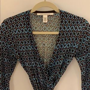 DVF wool sweater wrap dress